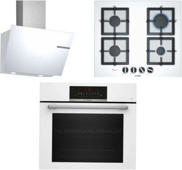 Bosch Beyaz Ankastre Set PPP6A2B20O + HBJ559EW6T + DWK66PJ20T