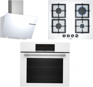 Bosch Beyaz Ankastre Set PPP6A2B20O + HBJ559EW6T + DWK66PJ20T