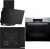 Bosch Siyah Set 329 Ankastre Set POP7C6P30O + HBF534ES3T + DWK66PJ60T