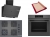 Bosch Gri Set 465 Ankastre Set POH7C9P30O + HJG852YN0T + DWK67PJ70T