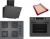 Bosch Gri Set 421 Ankastre Set POH7C9P30O + HUA717BN0T + DWK66PJ70T