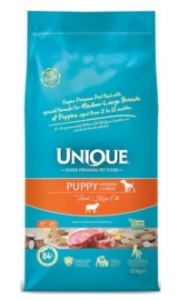 Unique Orta ve Büyük Irk Kuzu Etli Yavru 15 kg Köpek Maması