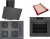 Bosch Gri Set 349 Ankastre Set POH7C9P30O + HUA717BN0T + DWK64PJ70T