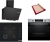 Bosch Siyah Set 410 Ankastre Set POP6C6P30O + HUA717BR0T + DWK66PJ60T