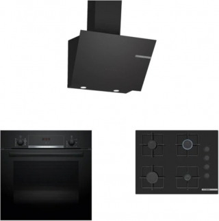Bosch Siyah Ankastre Set POP7C6P30O + HBF534EB3T + DWK66PJ60T