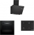 Bosch Siyah Ankastre Set POP7C6P30O + HBF534EB3T + DWK66PJ60T