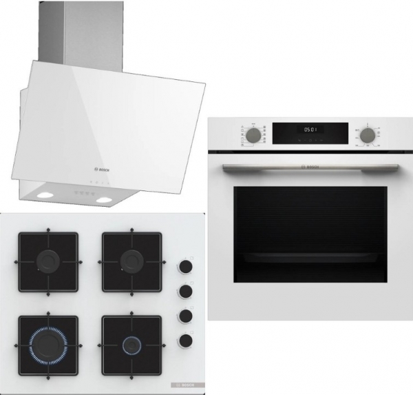 Bosch Beyaz Ankastre Set POP6C2P30O + HUA717BV0T + DWK63PJ20T