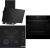Bosch Siyah Ankastre Set POP6C6P30O + HUA717BA0T + DWK63PJ60T
