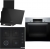 Bosch Siyah Set 328 Ankastre Set POP6C6P30O + HBF534ES3T + DWK63PJ60T