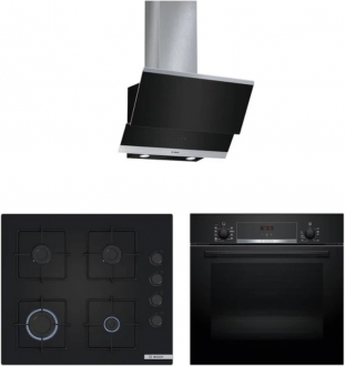 Bosch Siyah Ankastre Set POP6C6P30O + HIF534EB3T + DWK065G60T