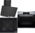 Bosch Siyah Set 330 Ankastre Set POP6C6P30O + HBF534ES3T + DWK64PJ60T