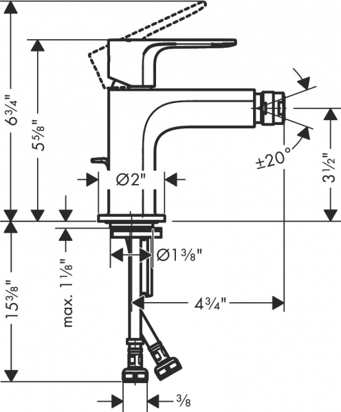 Hansgrohe Rebris E 72211821 Lavabo Bataryası