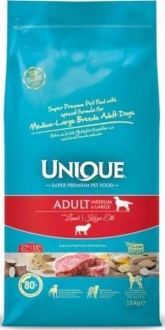 Unique Orta ve Büyük Irk Kuzu Etli Yetişkin 15 kg Köpek Maması