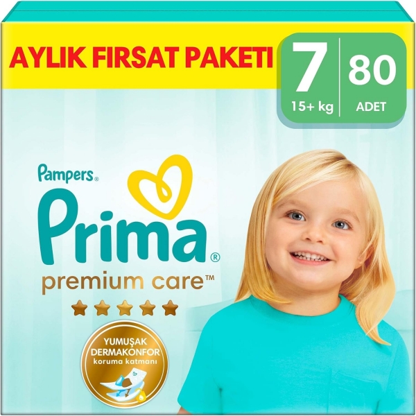 Prima Premium Care 7 Beden 80 Adet Bebek Bezi