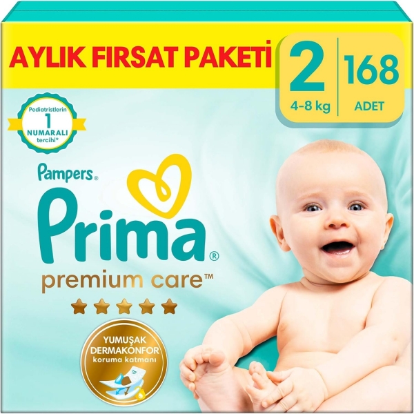 Prima Premium Care 2 Beden 168 Adet Bebek Bezi