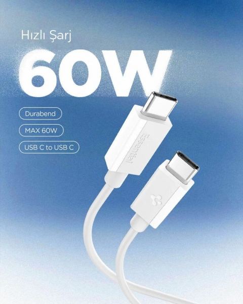Spigen Essential USB-C to USB-C Şarj Kablosu (1 m)