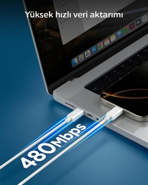 Spigen Essential USB-C to USB-C Şarj Kablosu (1 m)