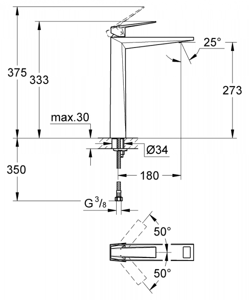 Grohe Allure Brilliant 24346000 Lavabo Bataryası