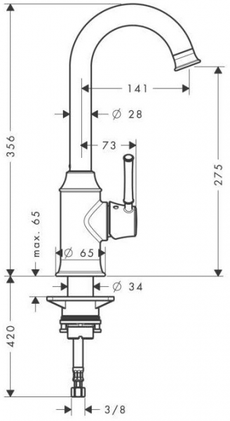 Hansgrohe Talis Classic 14858000 Eviye Bataryası