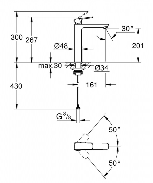 Grohe Cubeo 1017290000 Lavabo Bataryası