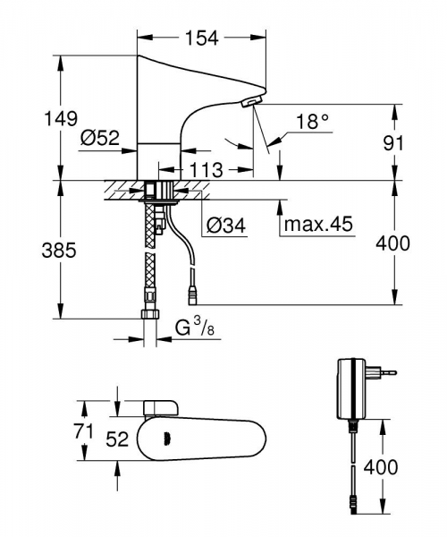 Grohe Europlus E 36015001 Lavabo Bataryası