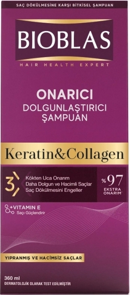 Bioblas Keratin & Kolajen Onarıcı Dolgunlaştırıcı 360 ml Şampuan