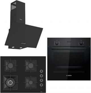 Bosch &Ferre Sanremo Wok Bek - Döküm Izgara 3 lü Ankastre Set SC405-WFA + HBF512BB1T + D086