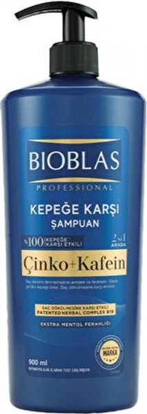 Bioblas Professional Kepeğe Karşı Çinko ve Kafein 900 ml 2'si 1 Arada