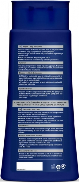 Bioblas For Men Mentol ve Elma Sirkesi 360 ml Şampuan