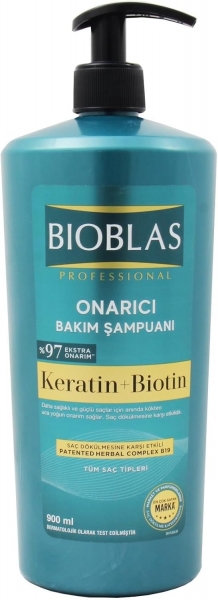 Bioblas Professional Keratin ve Biotin Onarıcı Bakım 900 ml Şampuan