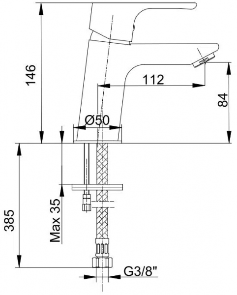 E.C.A. Niobe 102118053 Lavabo Bataryası