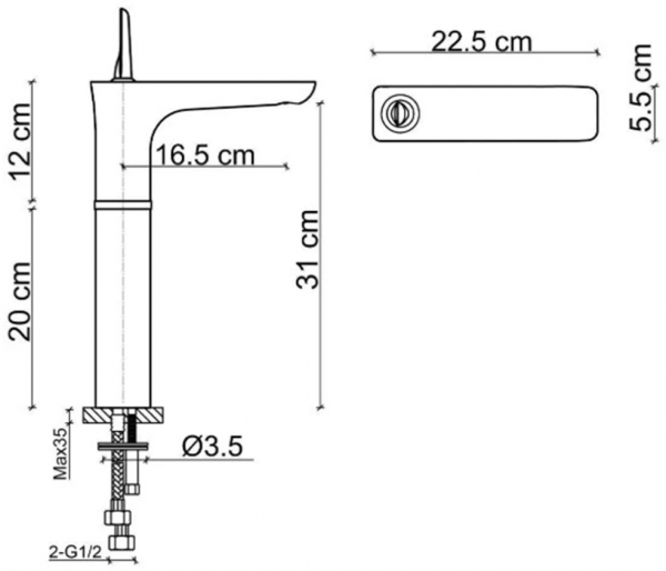 Fontana FK-5121 Lavabo Bataryası