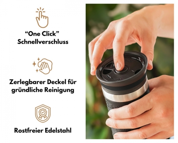 Milu Thermobecher Kaffee Termos (1 litre)
