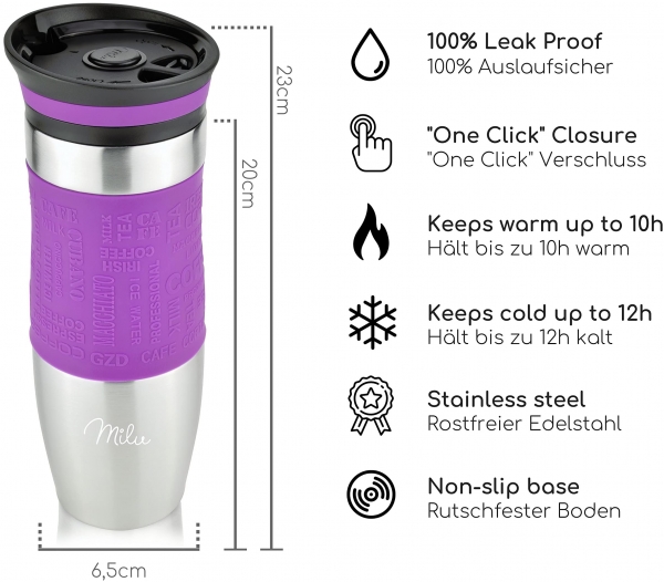 Milu Thermobecher Kaffee Termos (1 litre)