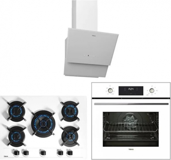 Teka Beyaz Ankastre Set GBC 75030 KBC WH + HAK 627 WH + TVT 60.1