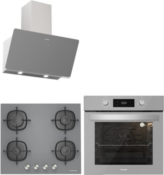 Silverline Gri Ankastre Set CS5623S01 + BO6504S01 + 3457 Soho 60