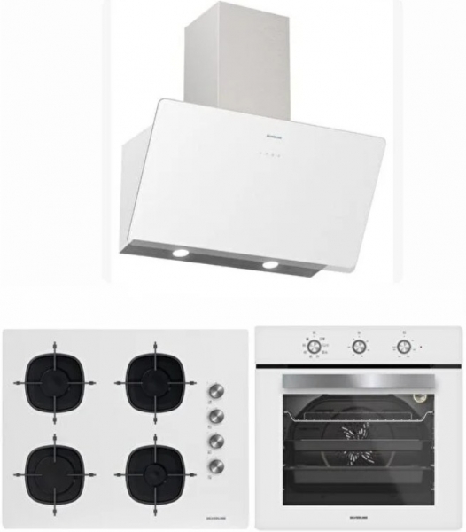 Silverline Beyaz Ankastre Set CS5700E7W01 + BO6503W01 + 3457.6.110.02 Soho