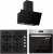 Silverline Siyah Ankastre Set CS5343B01 + BO6504X01 + 3457 Soho 60