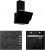 Silverline Siyah Ankastre Set CS5335B02 + BO6504B01 + 3490 Oslo 60