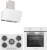 Silverline Beyaz Ankastre Set CS5622W01 + BO6501W01 + 3457 Soho 60