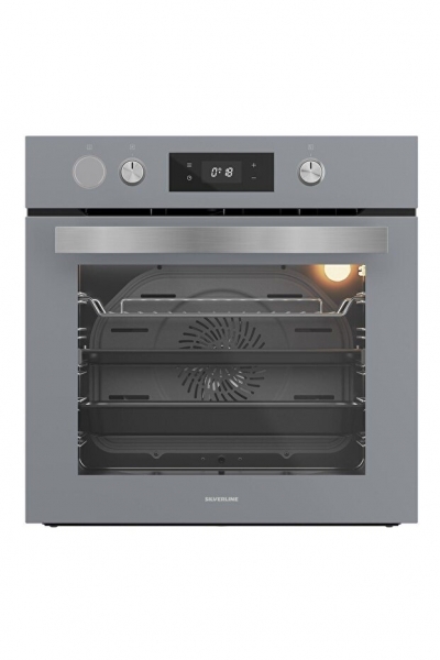 Silverline Gri Ankastre Set CS5335S01 + BO65P4S01 + 3490 Oslo