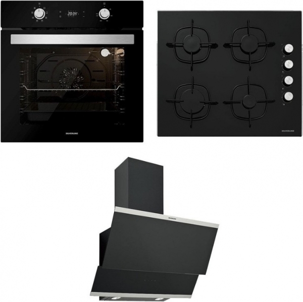 Silverline Siyah Ankastre Set CS5335B01 + BO6504B01 + 3420 Classy 60