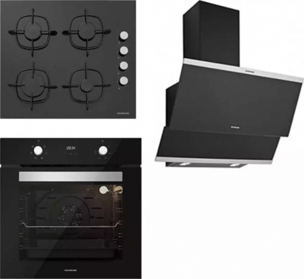 Silverline Siyah Set-1 Ankastre Set CS5335B01 + BO6502B01 + 3420 Classy 60