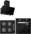 Silverline Siyah Ankastre Set CS5629B01 + BO6501B01 + 3457.6.110.02 Soho