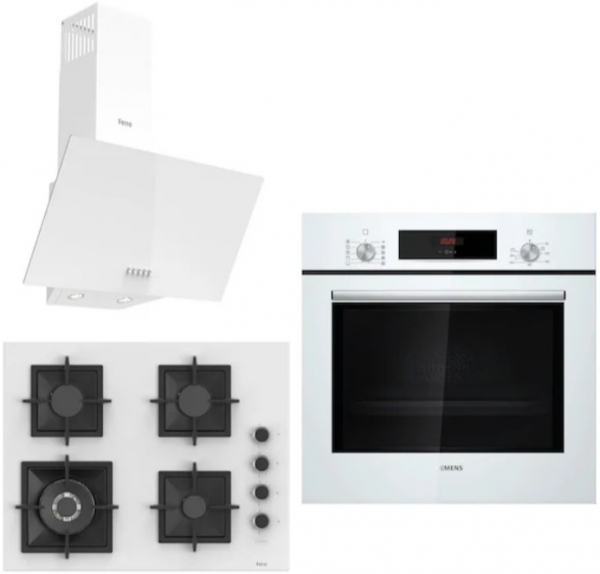 Siemens & Ferre Podence Beyaz Ankastre Set SC406 WFA + HB012FBW1T + D087