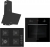 Siemens & Ferre Castelo Siyah Ankastre Set SC405-WFA + HB012FBB1T + D086