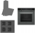 Siemens & Ferre Gri Ankastre Set SS208 + HB514FBH2T + D088
