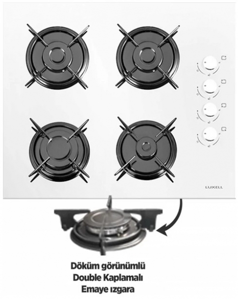 Luxell Opall Beyaz Ankastre Set LX-40 TAHDF + B66-SGF3 + DA6 835