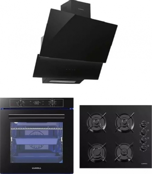Luxell Siyah Ankastre Set OC88 + A68-SGF3 + DA6 835