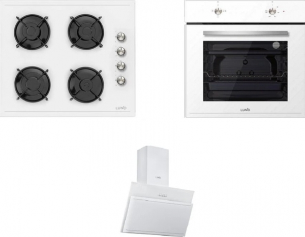 Luno Ekonomik Beyaz Ankastre Set L335W01 + F6501W02 + L D34